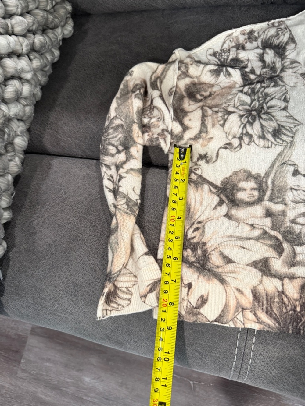 Anthropologie pilcro alani cashmere mock neck sweater angel motif print - Picture 11 of 12